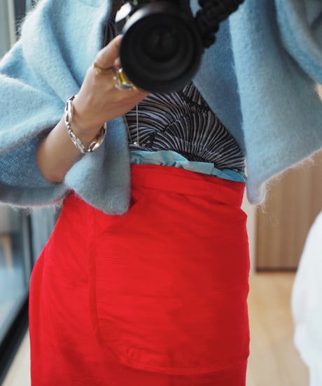 silk pocket wrap skirt