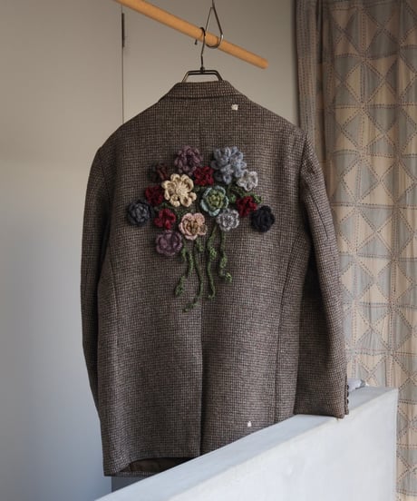 flower appliqué gentle JK MOCHA