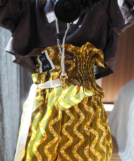 batik bustier -mustard-