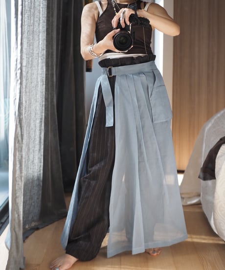 sheer over skirt ーLIGHT BLUEー