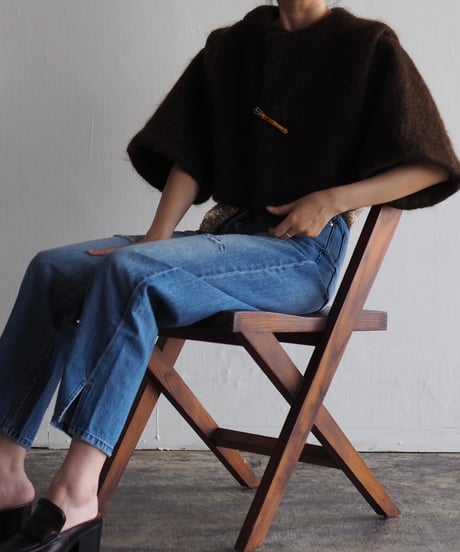 mohair tuck shoulder JK -brown-