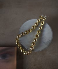 envelope baroque pearl necklace -gold-