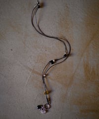 onyx leather 2ways necklace