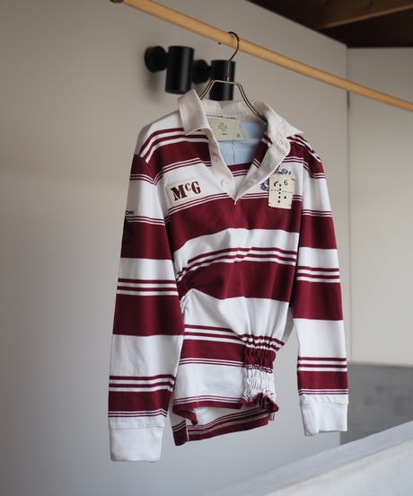 revive rugger shirring shirt -Bordeaux-