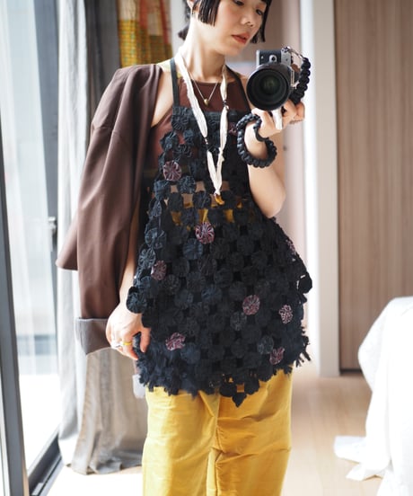 Yoyo quilt apron