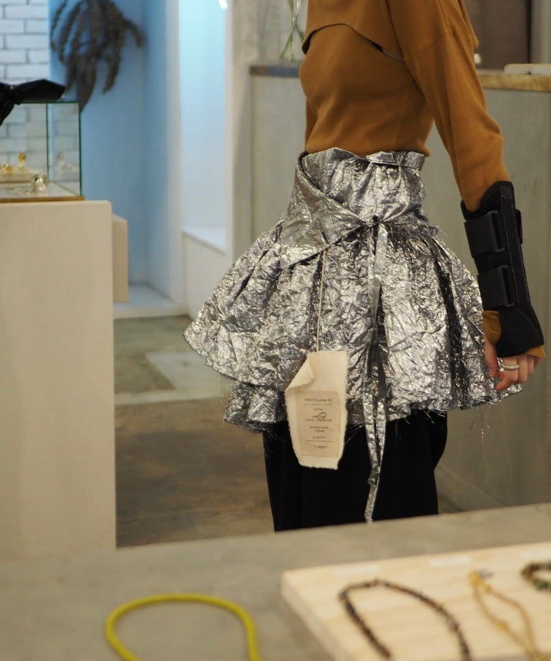 HAKU full gather skirt -silver- | Y.A.Acc 