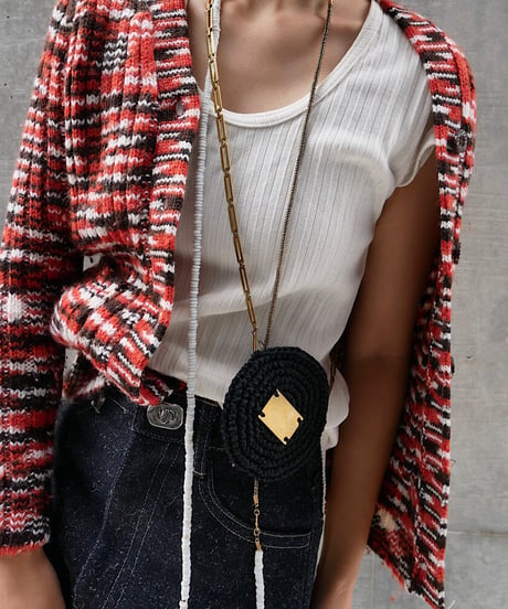 seeds double necklace MONO -ecru-