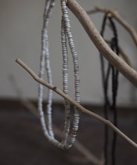 seeds double necklace MONO -ecru-