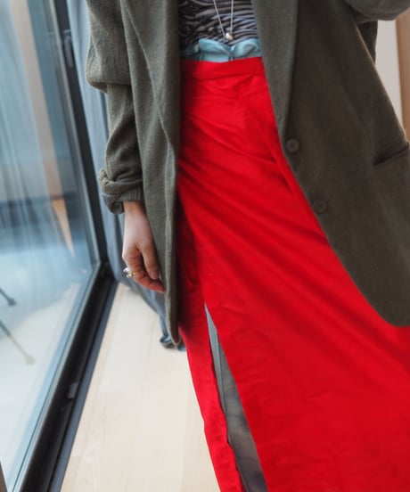 silk pocket wrap skirt