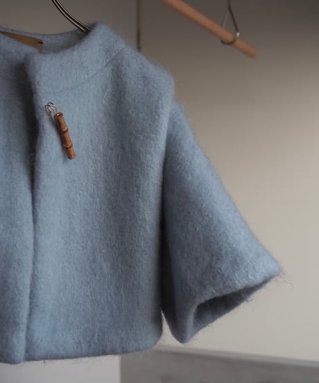 mohair tuck shoulder JK -pale blue-