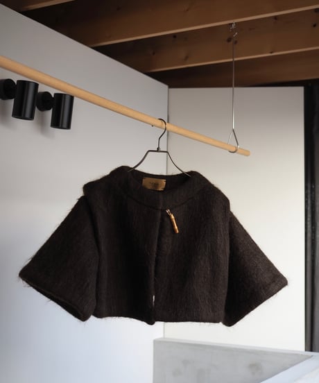 mohair tuck shoulder JK -brown-