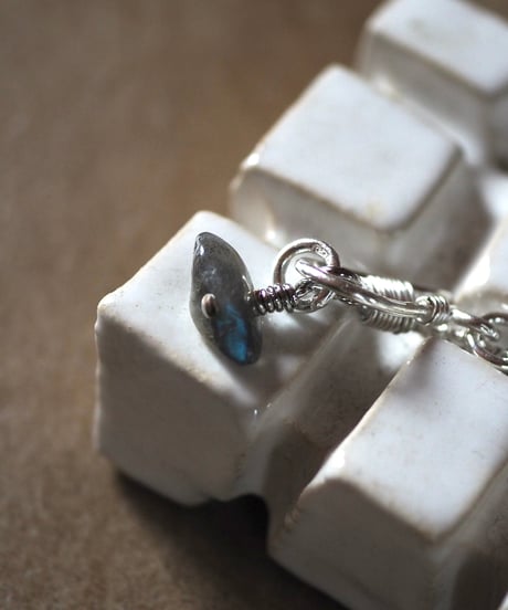 basis chain NL silver -labradorite-