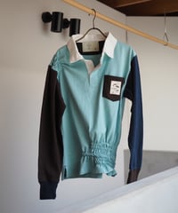 revive rugger shirring shirt -mint blue-