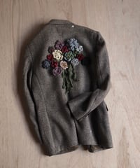 flower appliqué gentle JK MOCHA