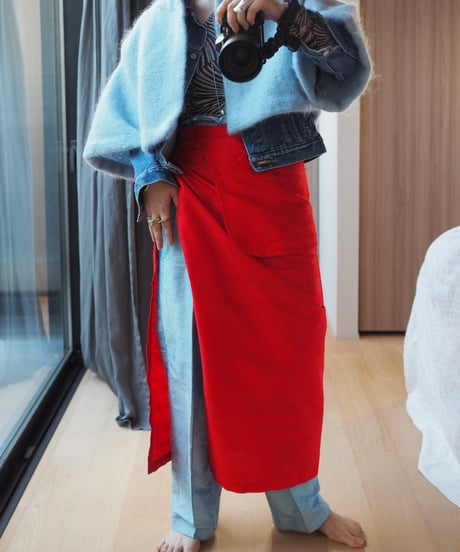 silk pocket wrap skirt