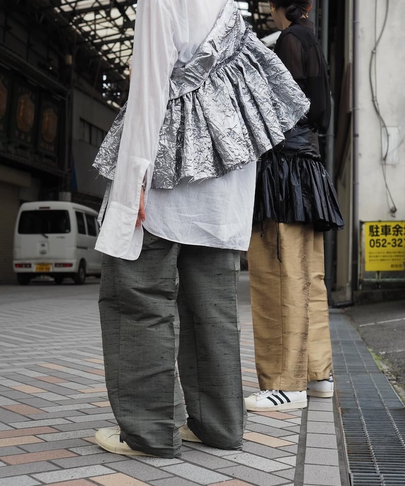 HAKU full gather skirt -silver- | Y.A.Acc 