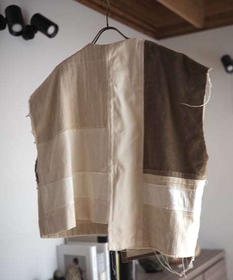 patchwork wall gillet -ivory-