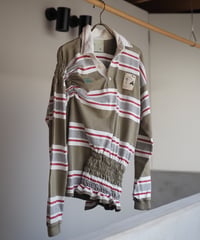 revive rugger shirring shirt -sage green-