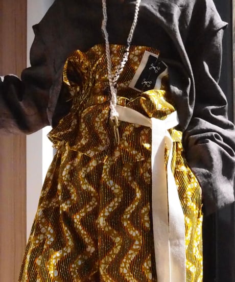 batik bustier -mustard-