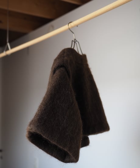 mohair tuck shoulder JK -brown-