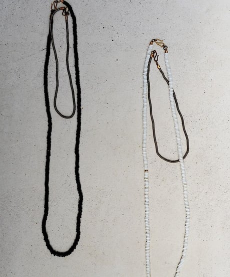 seeds double necklace MONO -black-