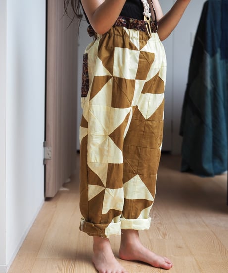 India patchwork  pants KIDS -blue-