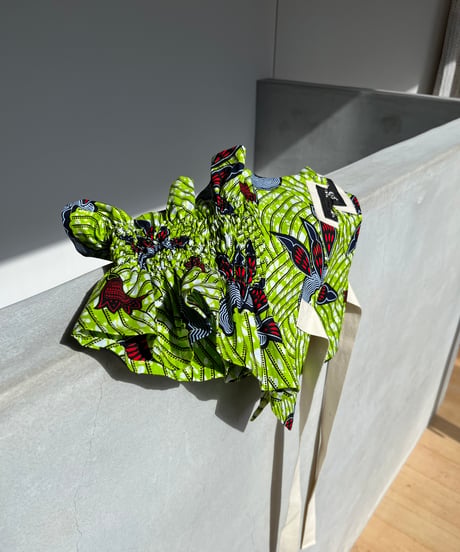 batik bustier -green-