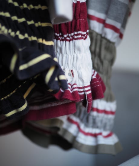 revive rugger shirring shirt -Bordeaux-