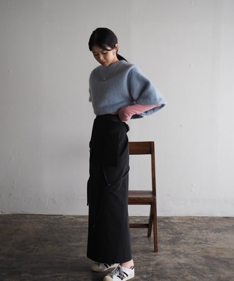 mohair tuck shoulder JK -pale blue-