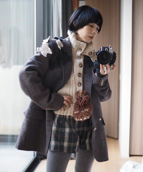 TOU appliqué gentle JK BROWN CHECK