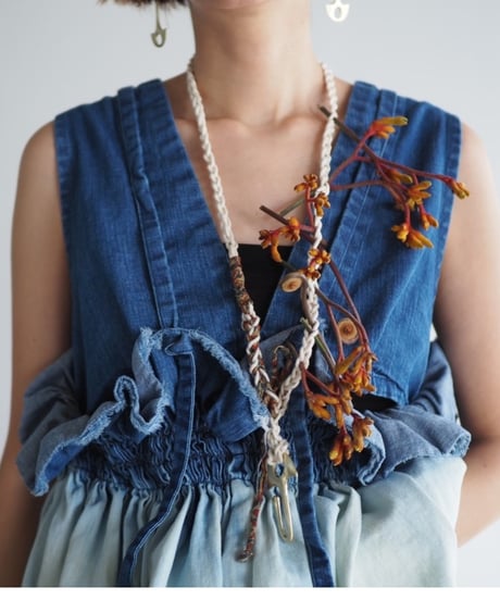157×Y.A.Acc lots of gathers blouse-INDIGO-