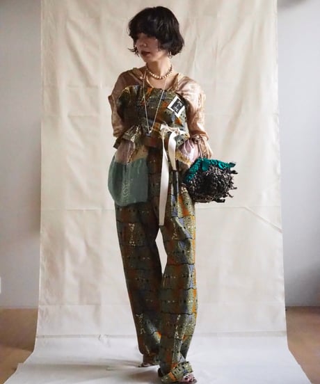 batik bustier -brown khaki-