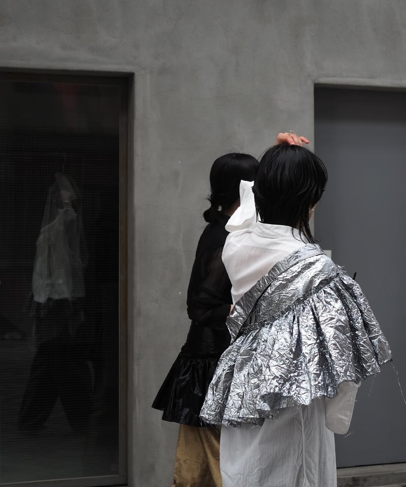 HAKU full gather skirt -silver- | Y.A.Acc 