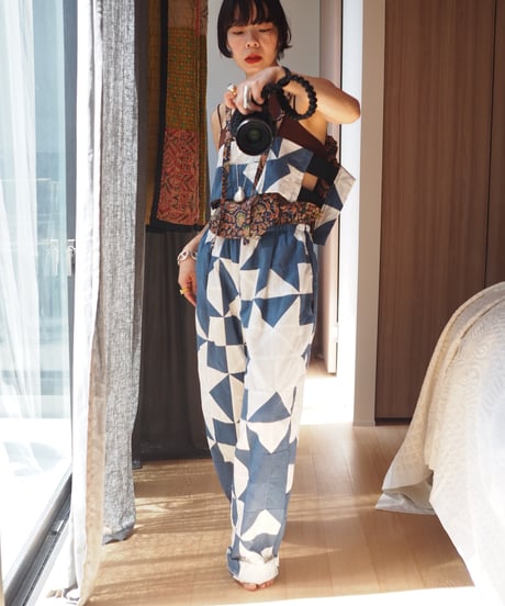 India patchwork  flill pants