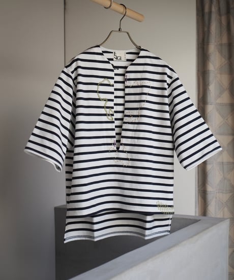 transit boder Tee -navy-