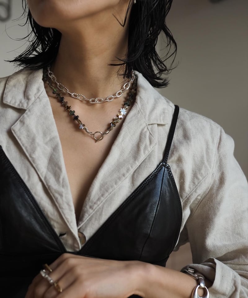 yaacc pearl cross necklace