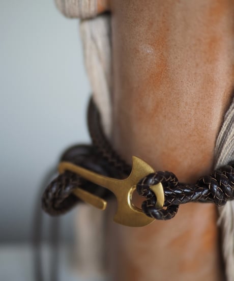 anchor belt -BROWN-