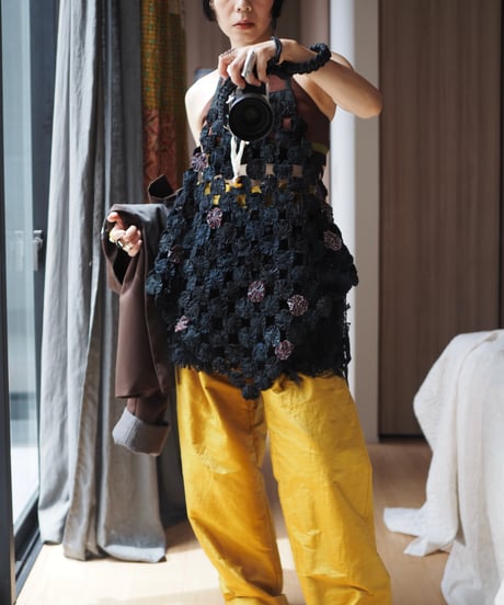 Yoyo quilt apron