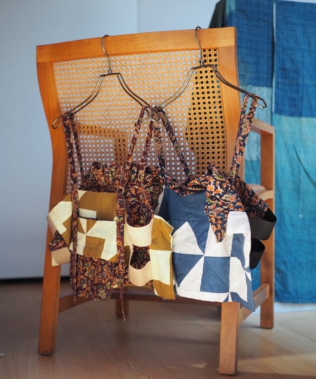 India patchwork frill camisole ーbrown,terracotta-