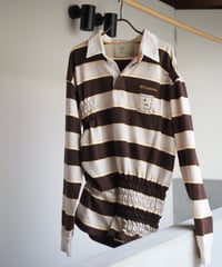 revive rugger shirring shirt -brown-
