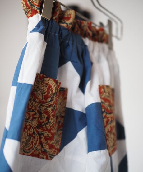 India patchwork  pants KIDS -blue-