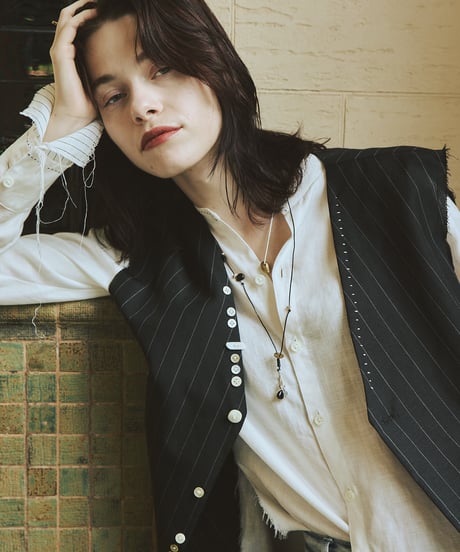 onyx leather 2ways necklace