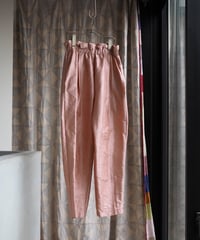 India silk curb pants -nude pink-