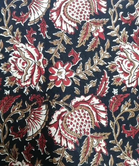 India patchwork  flill pants-brown-