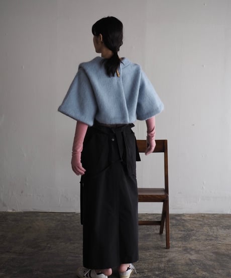 mohair tuck shoulder JK -pale blue-