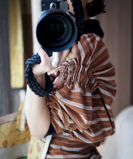 revive rugger shirring shirt -camel-