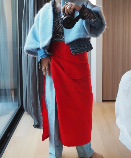 silk pocket wrap skirt
