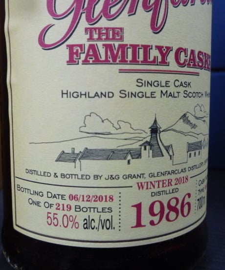 グレンファークラス1986　32年　CaskNo.4335　ファミリーカスク　700ml