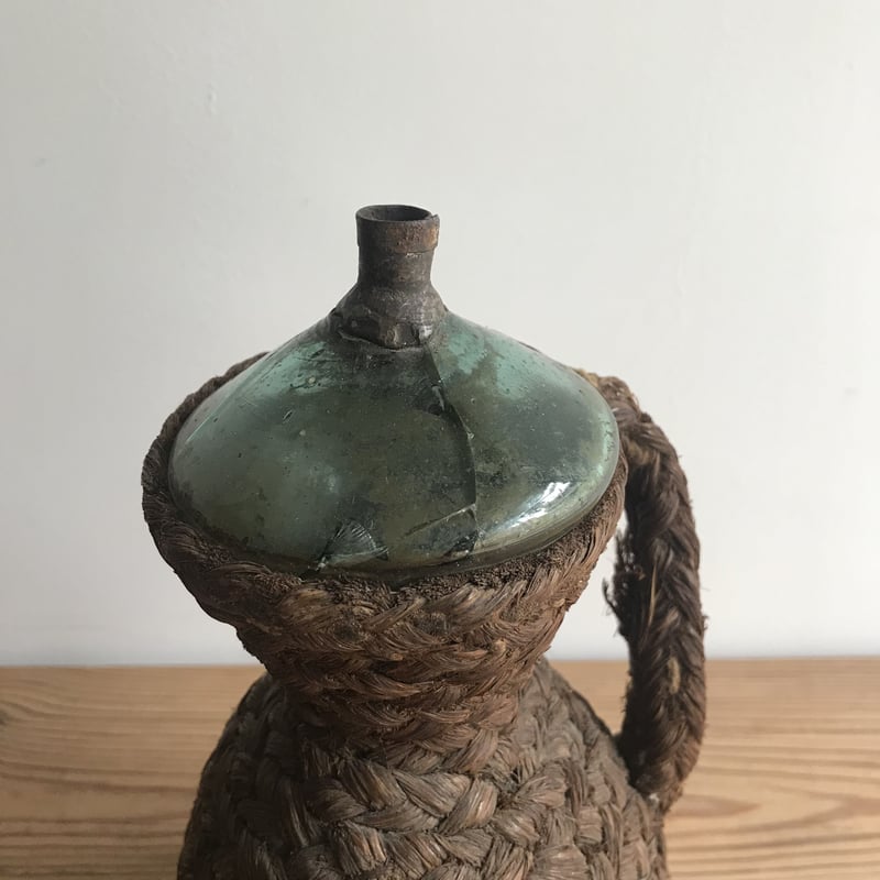 19世紀 西洋 ヨーロッパ 鎬ワインボトル 吹きガラス 硝子工芸 古民藝