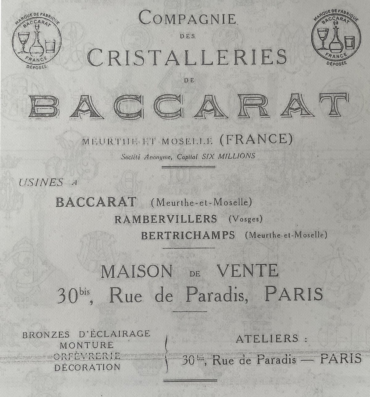 BACCARAT バカラ カタログ 1916年版 PDF 100p | antiques mi BACCARAT バカラ カタログ 1916年版 PDF 100p | antiques mi